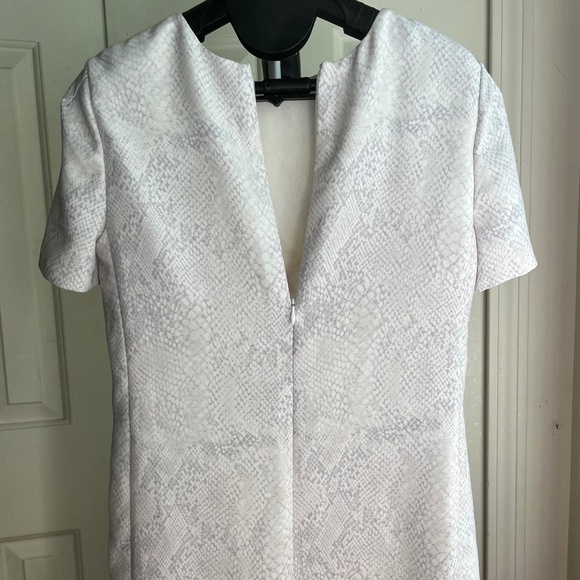 Babaton Aritzia Short Mini Lined Pearl Dress Short Sleeve Gray Print, Size XS S - Picture 3 of 11